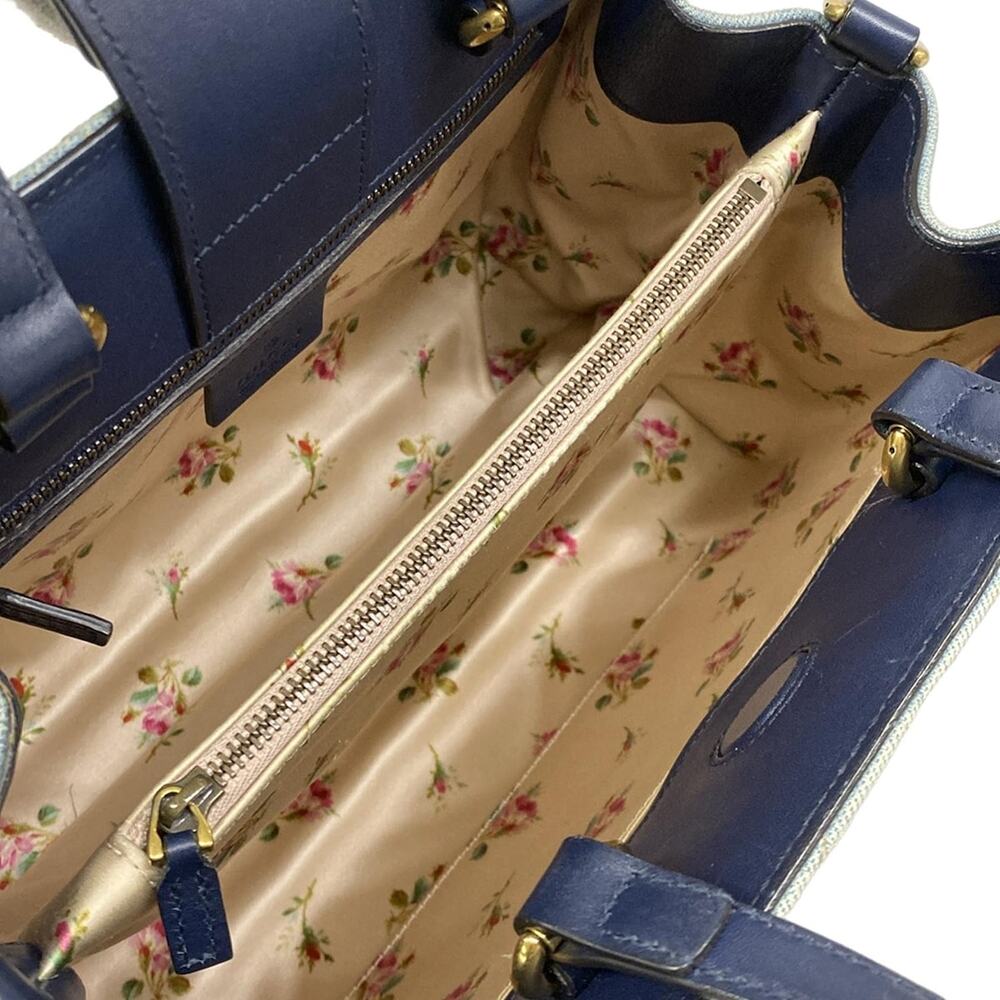 Gucci GG Marmont Handbag 448054 Blue Navy Denim Leather - Picture 7 of 15